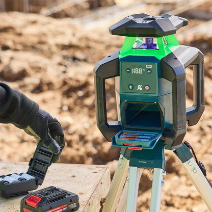Bosch | MT Leveling Exterior | 18V Green-Beam H/V Rotary Laser Kit | GRL18V-34K