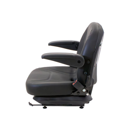 Uni Pro | Low-Profile Mechanical Suspension Seat | Armrests | OPS | Black Vinyl | GWG311585