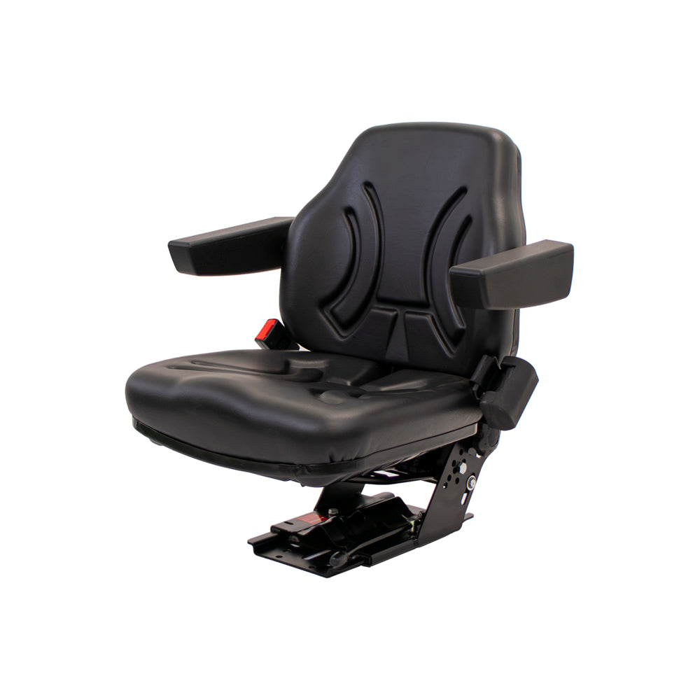 Uni Pro | Big Farmer Suspension Seat Assembly | Seat Belt | Armrests | Black Vinyl | GWG311534