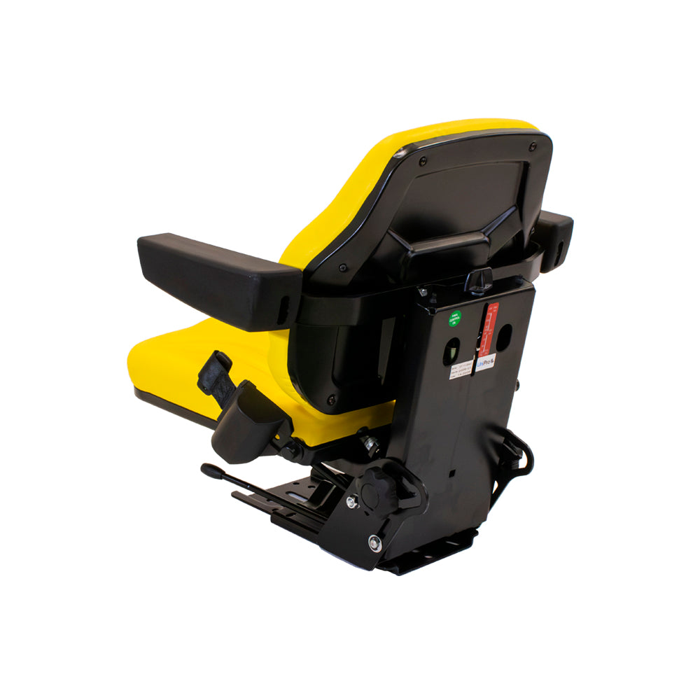 Uni Pro | Big Farmer Suspension Seat Assembly | Seat Belt | Armrests | Yellow Vinyl | GWG311560