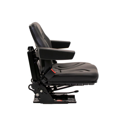 Uni Pro | Big Farmer Suspension Seat Assembly | Seat Belt | Armrests | Black Vinyl | GWG311534