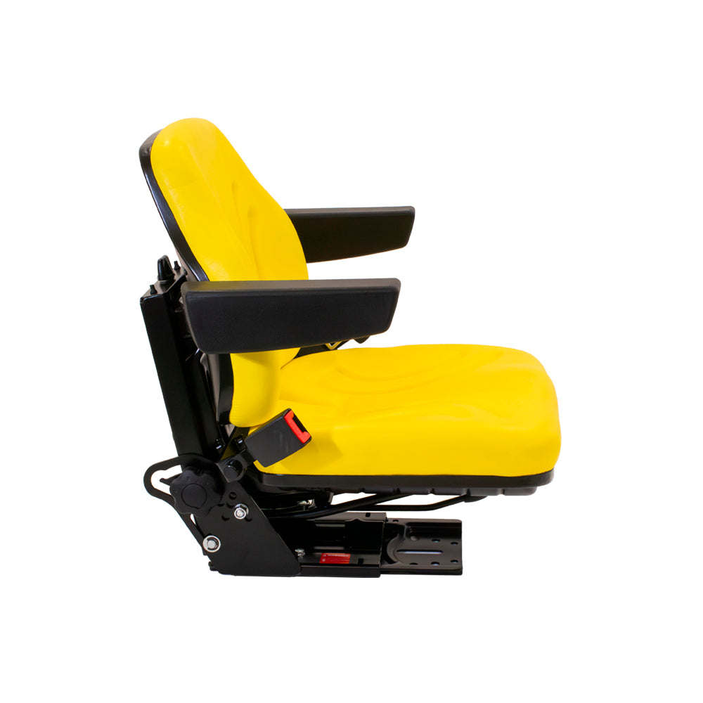 Uni Pro | Big Farmer Suspension Seat Assembly | Seat Belt | Armrests | Yellow Vinyl | GWG311560