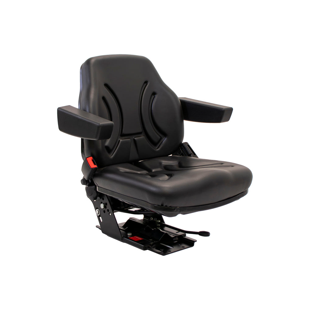 Uni Pro | Big Farmer Suspension Seat Assembly | Seat Belt | Armrests | Black Vinyl | GWG311534