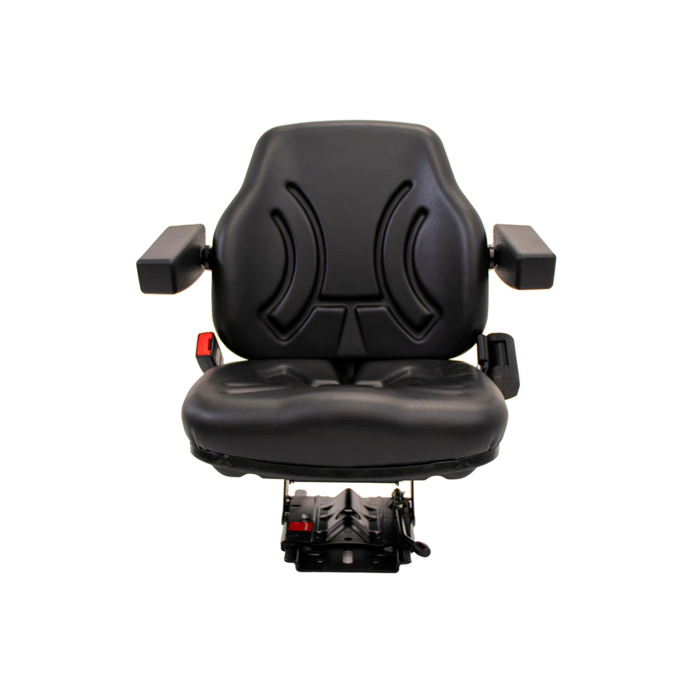 Uni Pro | Big Farmer Suspension Seat Assembly | Seat Belt | Armrests | Black Vinyl | GWG311534