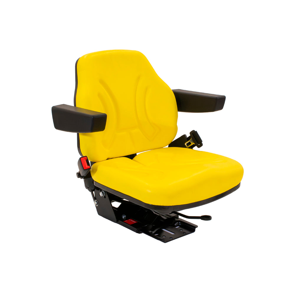 Uni Pro | Big Farmer Suspension Seat Assembly | Seat Belt | Armrests | Yellow Vinyl | GWG311560