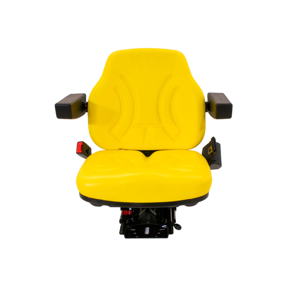 Uni Pro | Big Farmer Suspension Seat Assembly | Seat Belt | Armrests | Yellow Vinyl | GWG311560
