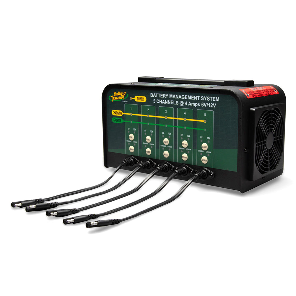 Battery Tender | 5-Bank Selectable Battery Charger | 6/12-Volt | 4A | 021-0133-DL-WH