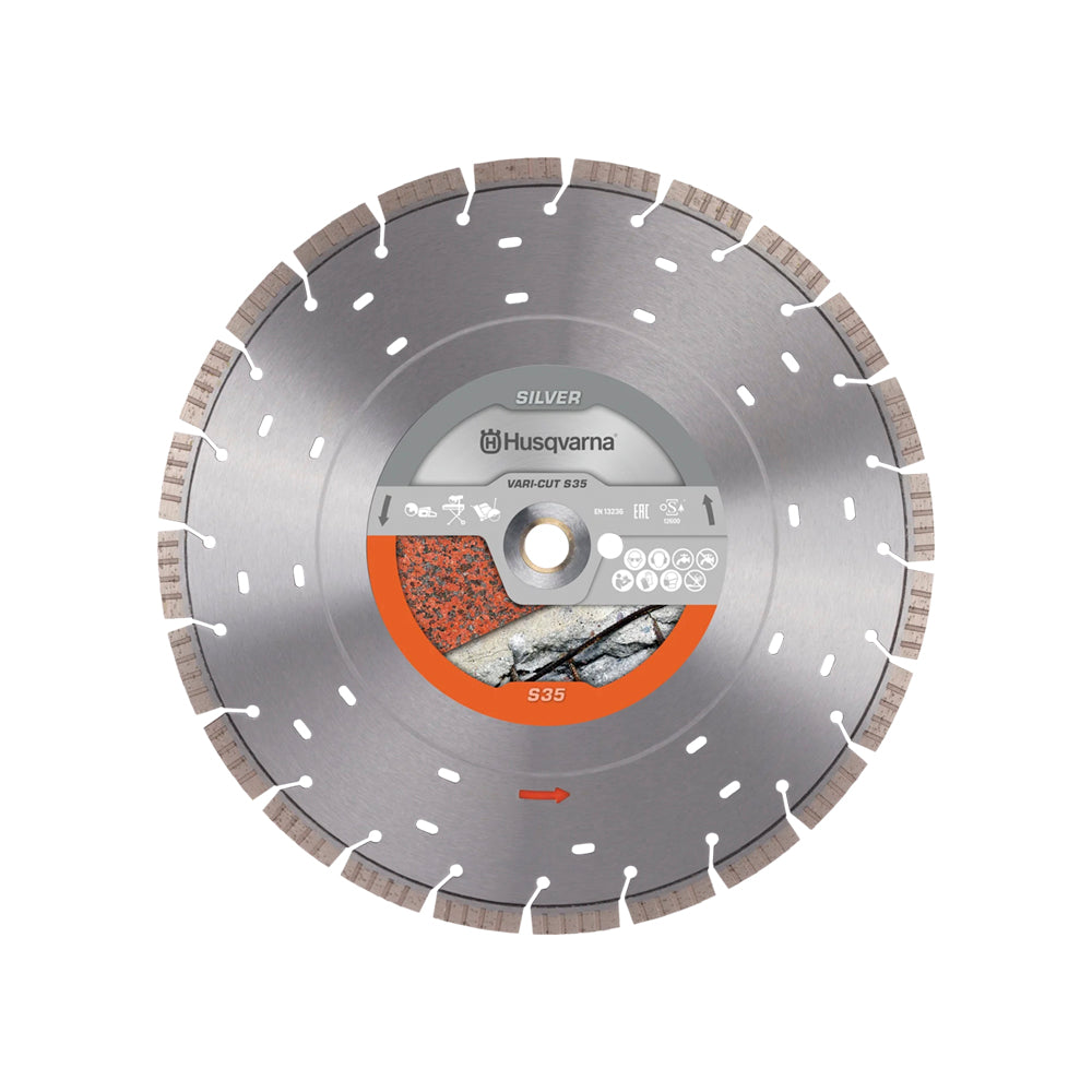 Husqvarna | VARI-CUT S35 | Diamond Saw Blade | 14 In. x 0.125 In. x 1DP-20mmB | 534972920
