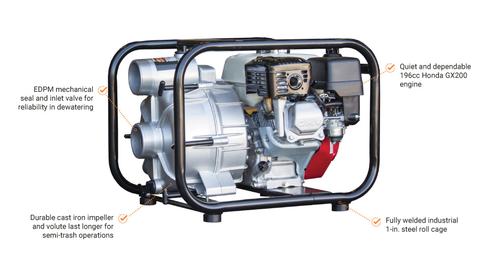 BravePro Trash Pump | 3 In. | Honda GX200