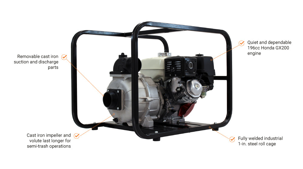 BravePro Trash Pump | 2 In. | Honda GX200