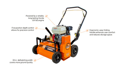 BravePro Power Rake Dethatcher | 20 in. Width | GX160
