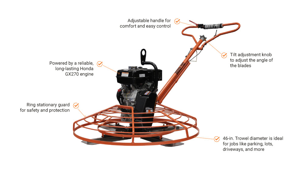 BravePro Power Trowel | 46 in. | Honda GX270