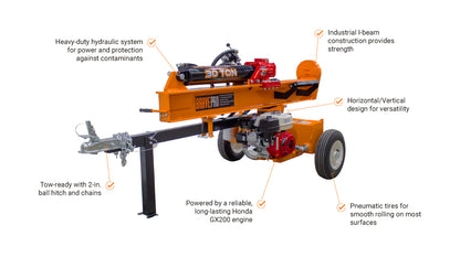 BravePro Log Splitter | 30-Ton | Honda GX200