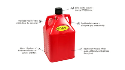 Flo-Fast 15 Gallon Container | Red