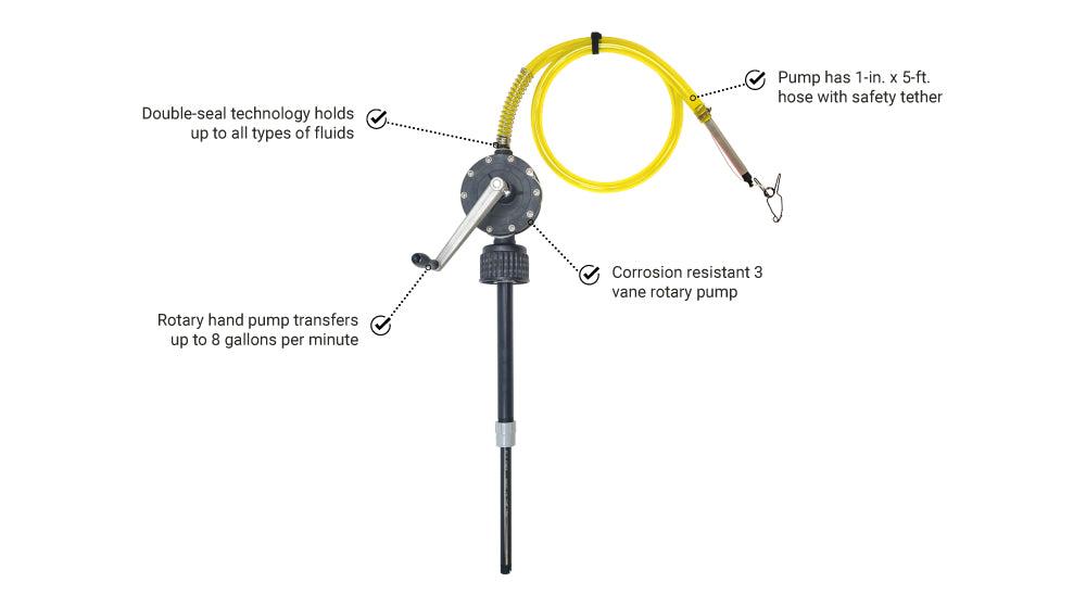 FLO-FAST | Flo-Fast Container Pro Model Pump | Telescoping Fits 5 - 15 Gallon Container