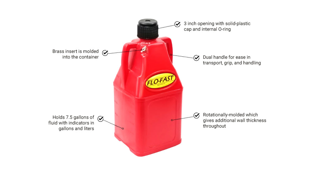 FLO-FAST | 7.5 Gallon Container | Red
