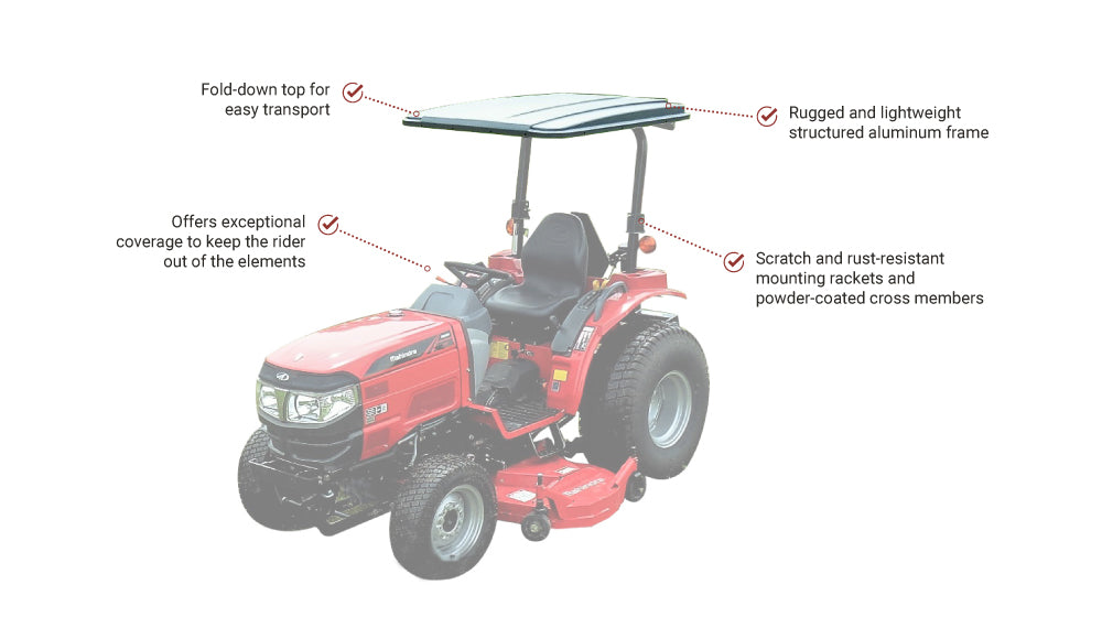 Eclipse Universal Tractor Canopy | Black | 45-In. X 50-In.