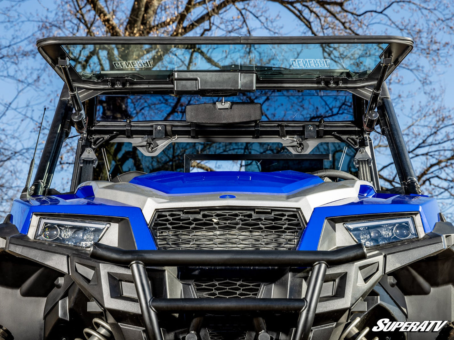 Polaris General 1000 MaxDrive Power Flip Glass Windshield