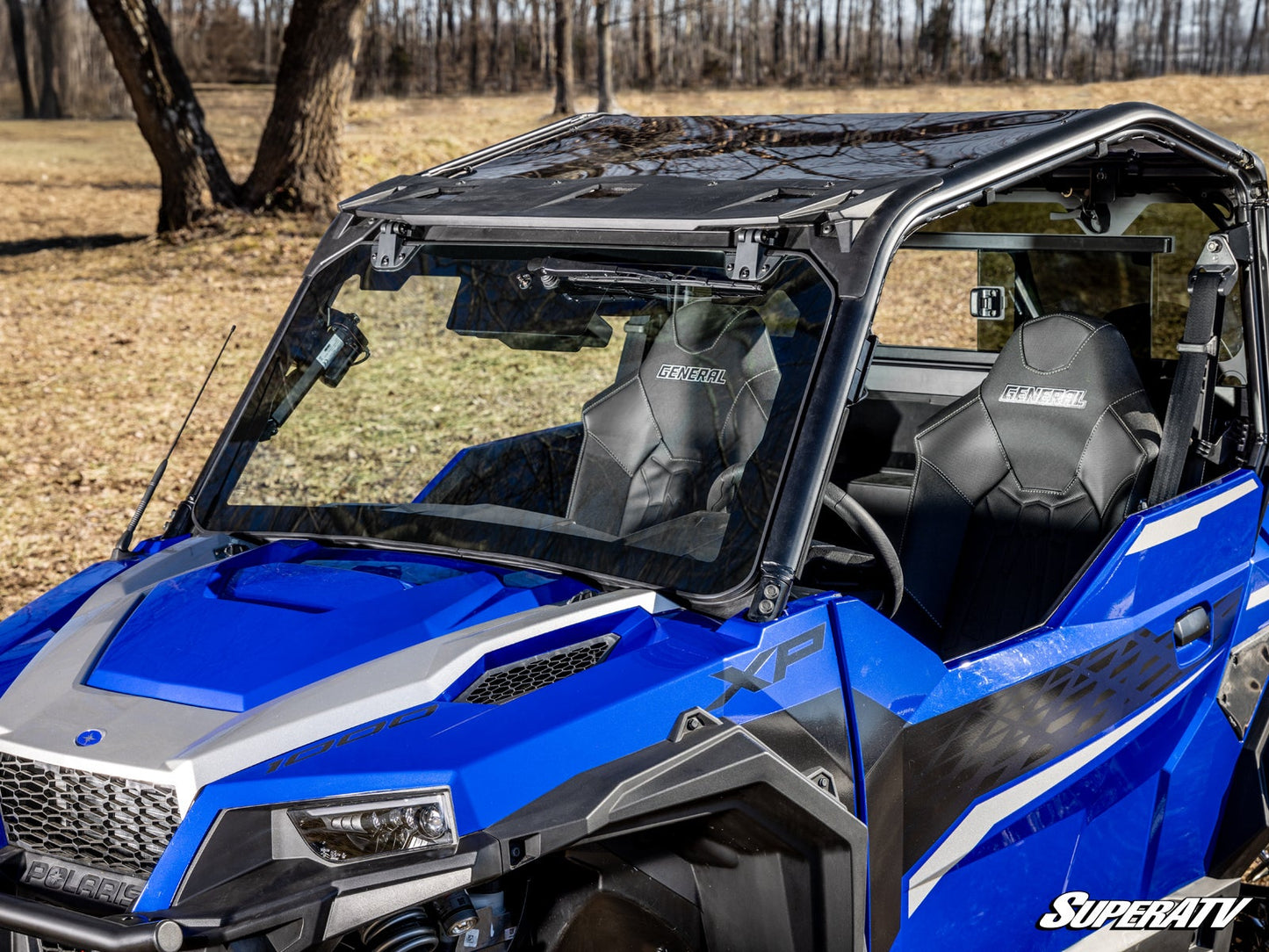 Polaris General 1000 MaxDrive Power Flip Glass Windshield
