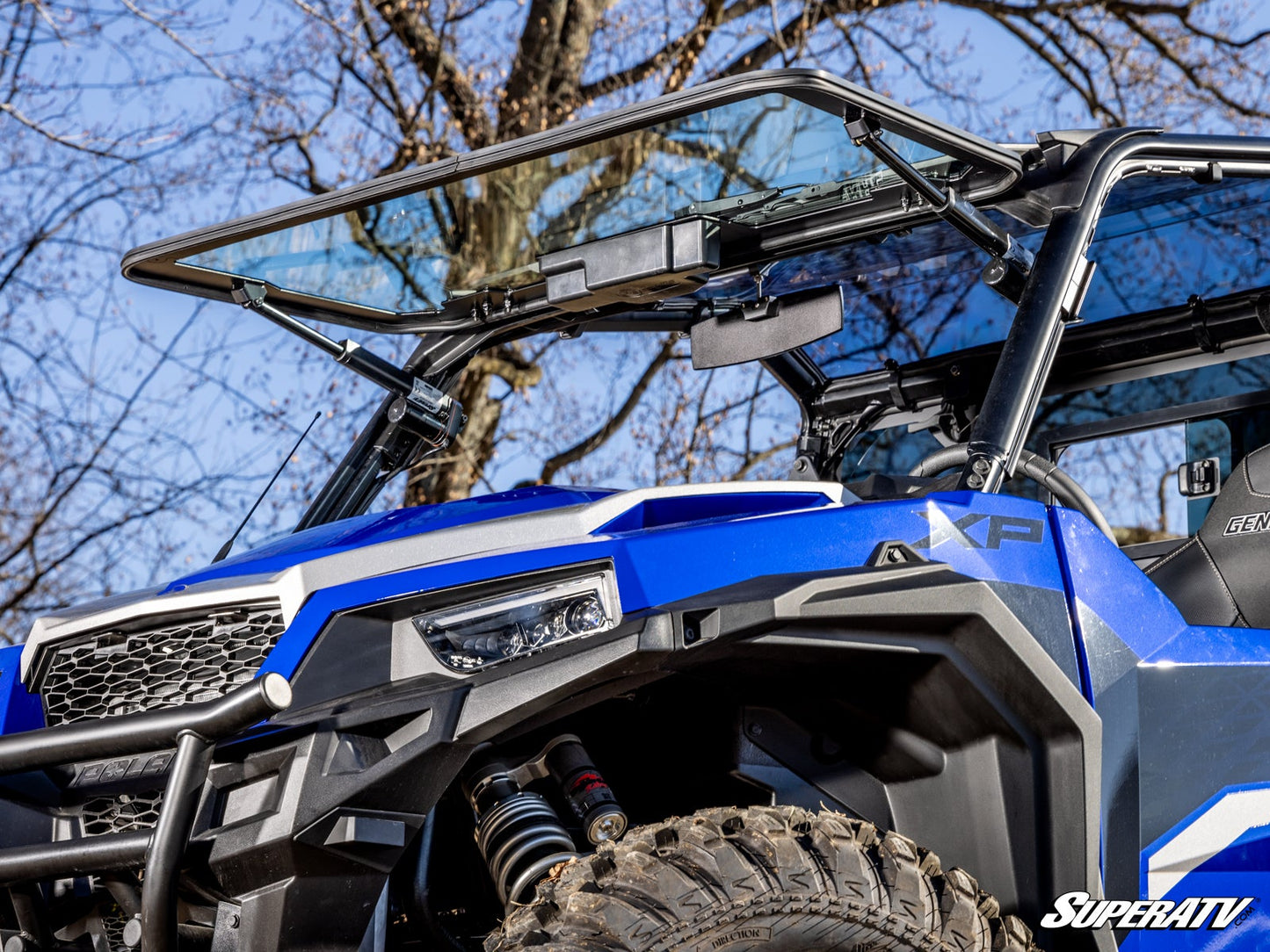 Polaris General 1000 MaxDrive Power Flip Glass Windshield