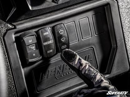 Polaris General 1000 MaxDrive Power Flip Glass Windshield