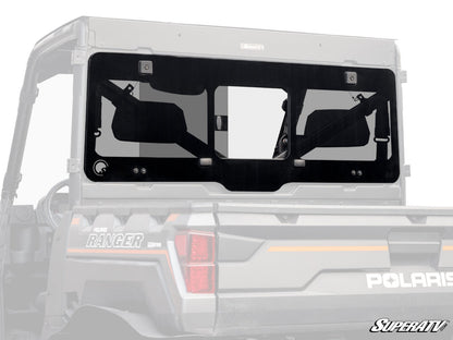 SuperATV Rear Sliding Glass Windshield for Polaris Ranger XP 1000